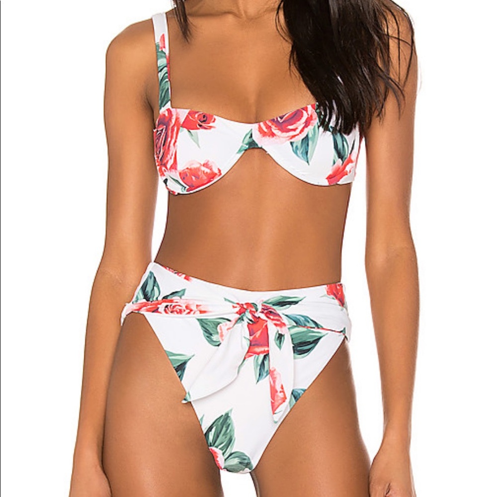 NWT WeWoreWhat Roses Bikini Size XS